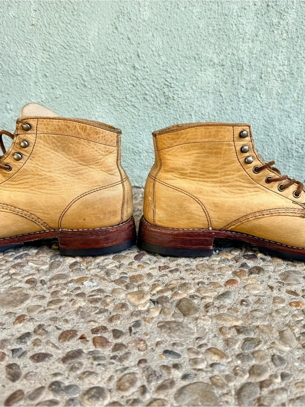 Wolverine 1000 Mile Light Tan Leather Boots